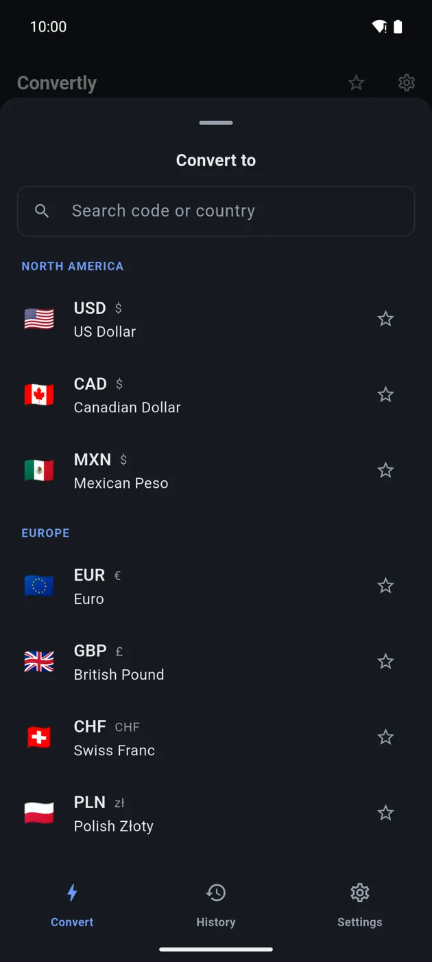 Picking a currency