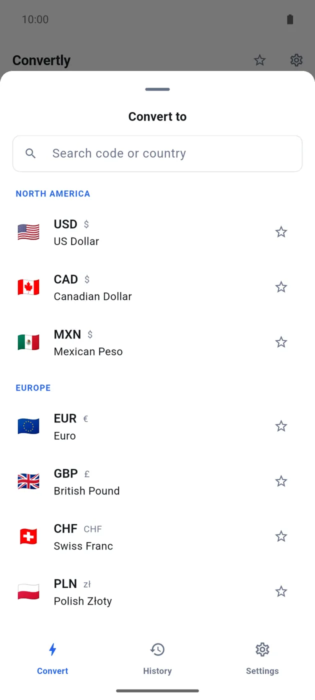 Picking a currency