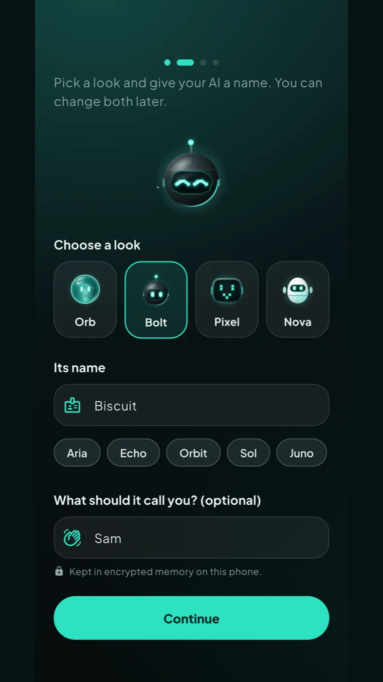 Choosing a look and a name for your AI